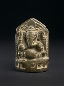 Relief plaque of seated Ganesha, early 17th century
