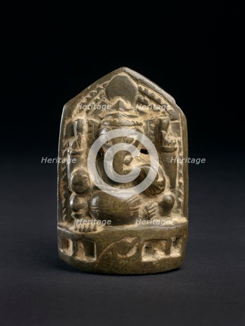 Relief plaque of seated Ganesha, early 17th century. Artist: Unknown.