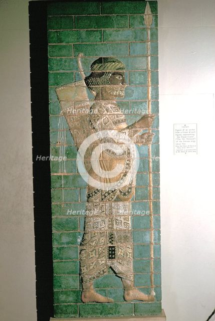 Relief showing an archer of the Persian Royal Guard, Palace of Darius I, Susa, c500 BC. Artist: Unknown