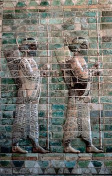 Relief showing archers of the Persian Royal Guard, Palace of Darius I, Susa, c500 BC