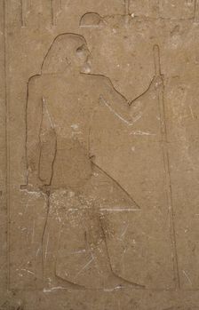 Relief showing deceased, Mastaba of Ti, Egypt, 5th Dynasty, Old Kingdom, 2003. Creator: Unknown