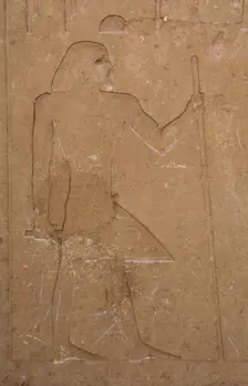 Relief showing deceased, Mastaba of Ti, Egypt, 5th Dynasty, Old Kingdom, 2003. Creator: Unknown
