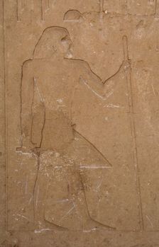 Relief showing deceased, Mastaba of Ti, Egypt, 5th Dynasty, Old Kingdom, 2003. Creator: Unknown