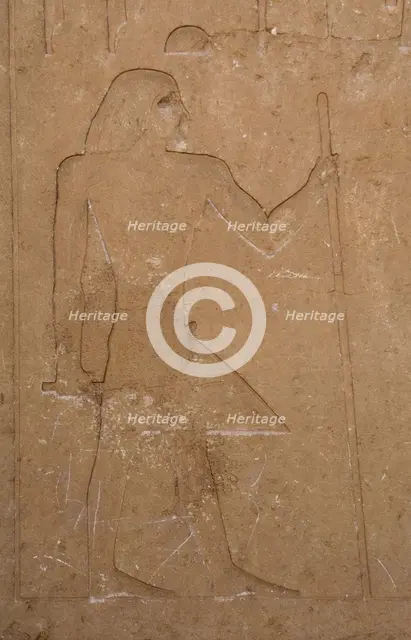 Relief showing deceased, Mastaba of Ti, Egypt, 5th Dynasty, Old Kingdom, 2003. Creator: Unknown.