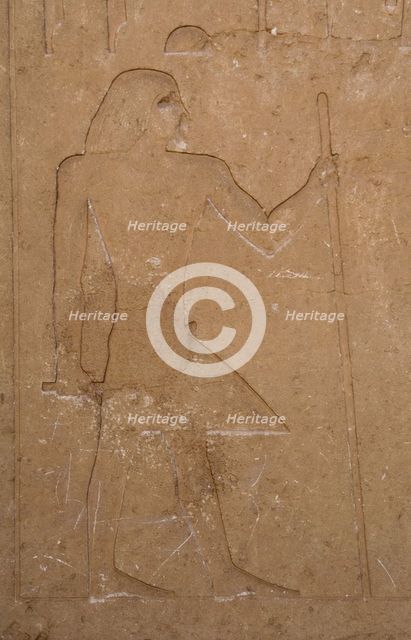 Relief showing deceased, Mastaba of Ti, Egypt, 5th Dynasty, Old Kingdom, 2003. Creator: Unknown.