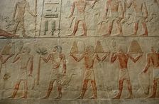 Relief showing offering bearers, Mastaba of Ti, Egypt, 5th Dynasty, Old Kingdom, c2400 BC (2003). Creator: Unknown