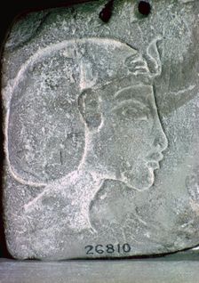 Relief showing the head of Akhenaten, 14th century BC