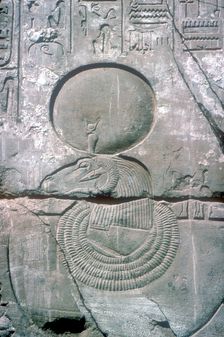 Relief showing the symbol of Amun-Ra, Temple of Amun, Karnak, Egypt