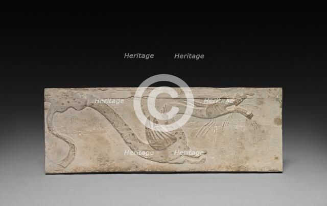 Relief with Dragon from a Funerary Stove Model, 206 BC - AD 220. Creator: Unknown.