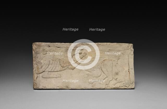 Relief with Rampant Tiger and Boar from a Funerary Stove Model, 206 BC- AD 220. Creator: Unknown.