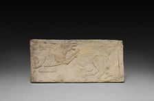 Relief with Rampant Tiger and Boar from a Funerary Stove Model, 206 BC- AD 220. Creator: Unknown