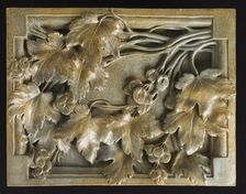Relief with Vine Leaves and Grapes (image 1 of 3), 1900. Creators: Georges Hoentschel, Emile Grittel