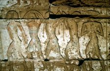 Reliefs of Enemy captives, Mortuary Temple of Rameses III, Medinat Habu, Egypt, c12th century BC