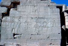 Reliefs of Rameses II with various gods, Temple of Rameses II, Luxor, Egypt, c1250 BC