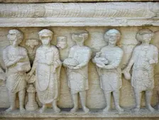 Reliefs of sacrifice, Palmyra Archaeological Museum, Tadmor, Syria. Creator: LTL