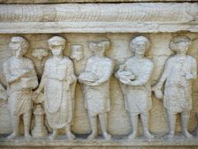 Reliefs of sacrifice, Palmyra Archaeological Museum, Tadmor, Syria. Creator: LTL