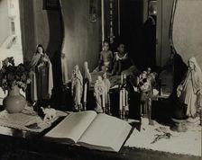 Religious objects and an improved altar in the bedroom of Mrs. Watson..., Washington, D.C., 1942. Creator: Gordon Parks
