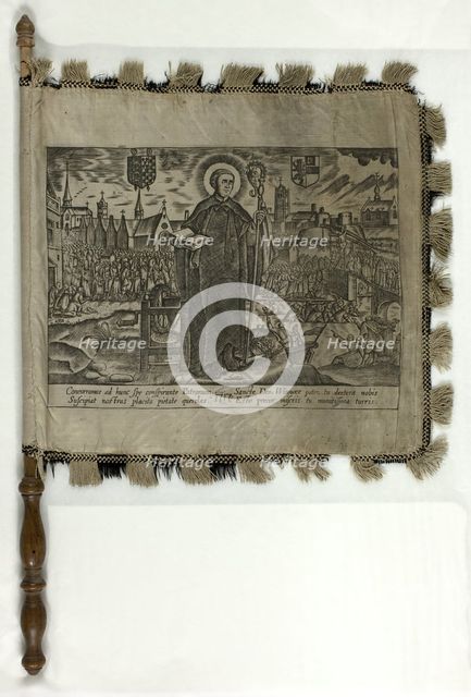 Religious Banner with Scenes of Saint Winnock, 1717. Creator: Unknown.
