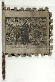 Religious Banner with Scenes of Saint Winnock, 1717. Creator: Unknown