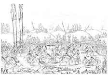 Religious Ceremony, Mandan Village.Artist: Myers and Co