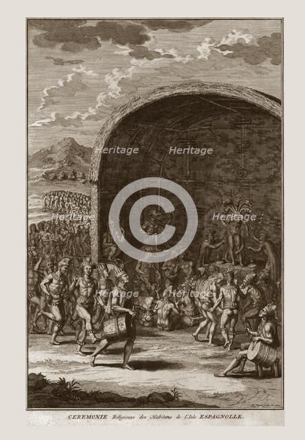 'Religious Ceremony of the Inhabitants of the Isle of Hispaniola', c1721. Creator: Bernard Picart.