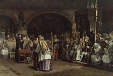 Religious Discourse between Olaus Petri and Peder Galle, 1883. Creator: Carl Gustaf Hellqvist