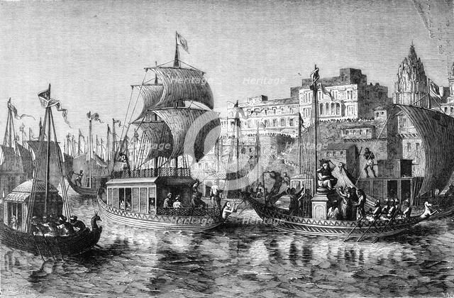 'Religious Festival at Benares', c1891. Creator: James Grant.