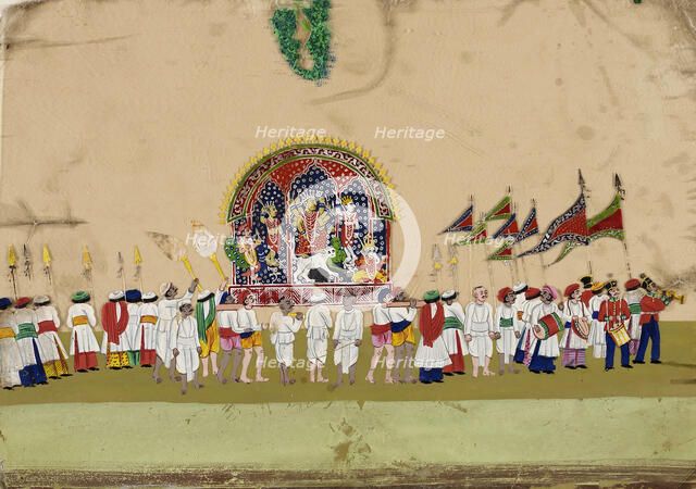 Religious Procession: Durga, c1800. Creator: Unknown.