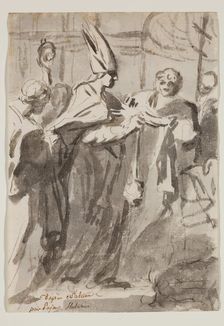 Religious Scene with Pope and Acolytes, c.between 1752 and 1756. Creator: Augustin Pajou