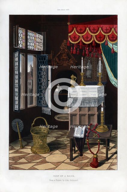 Religious utensils, c1520, (1843).Artist: Henry Shaw