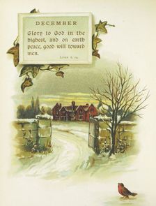 Religious verse for December, 1893. Creator: Unknown