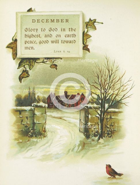 Religious verse for December, 1893.  Creator: Unknown.