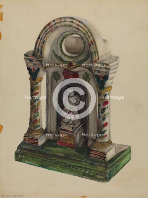Religious Wood Carving, 1935/1942. Creator: Mina Lowry.