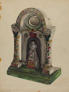 Religious Wood Carving, 1935/1942. Creator: Mina Lowry