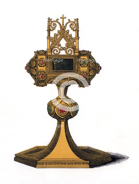 Reliquary, 15th century, (1843).Artist: Henry Shaw