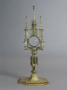 Reliquary, Monstrance, German, 15th century. Creator: Unknown