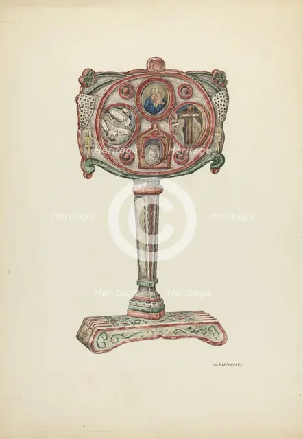 Reliquary of Father Junipero Serra, 1941. Creator: William Kieckhofel.