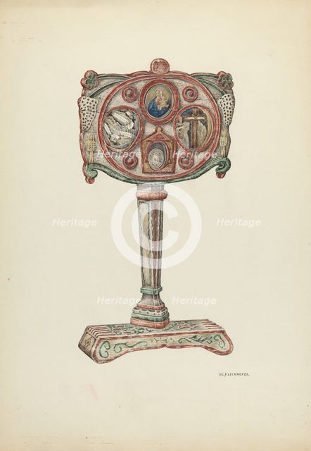 Reliquary of Father Junipero Serra, 1941. Creator: William Kieckhofel.