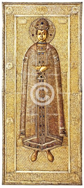 Reliquary of Tsarevich Dmitry, 1628–1630. Artist: Ovdokimov, Gavrila, (Workshop) (active 1628–1630)