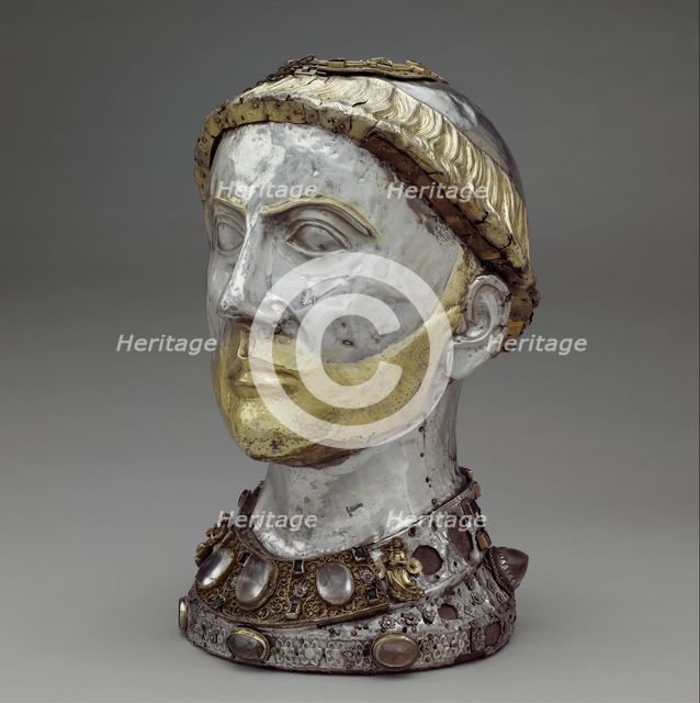 Reliquary Bust of Saint Yrieix, French, ca. 1220-40, with later grill. Creator: Unknown.
