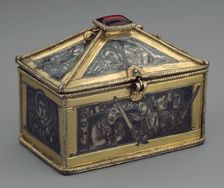 Reliquary Casket with Scenes from the Martyrdom of Saint Thomas Becket, British, ca. 1173-80. Creator: Unknown