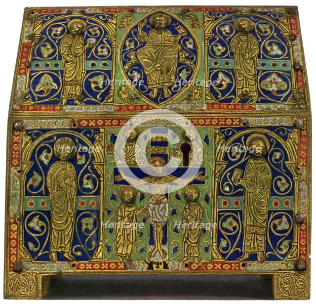 Reliquary, champlevé enamel on copper, 13th century, (1931). Artist: Unknown