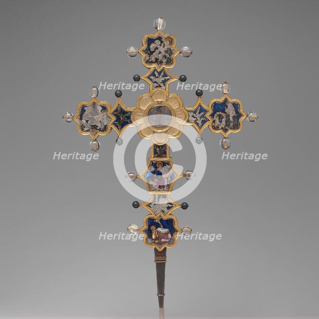 Reliquary Cross, Italian, ca. 1366-1400. Creator: Unknown.