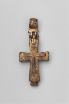 Reliquary Cross with Christ Crucified and the Virgin and Child, Byzantine, 11th century. Creator: Unknown
