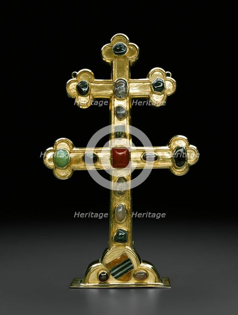 Reliquary Cross with the Arms of the Veltheim Family, Brunswick, c. 1300. Creator: Unknown.