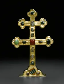 Reliquary Cross with the Arms of the Veltheim Family, Brunswick, c. 1300. Creator: Unknown
