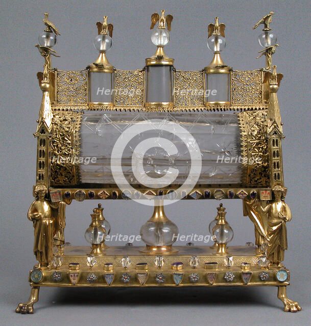 Reliquary, French (?), ca. 1175-1200 (rock crystal); early 19th century (setting). Creator: Unknown.