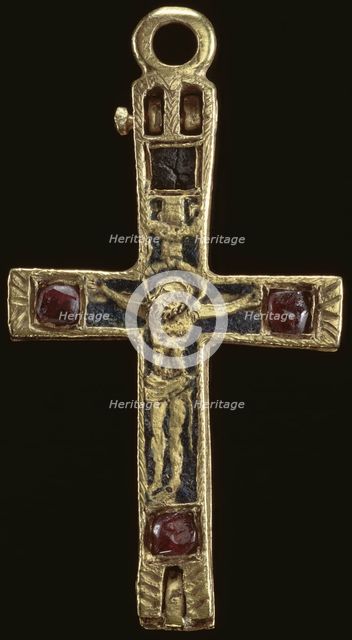 Reliquary pendant cross, medieval. Creator: Unknown.