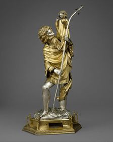 Reliquary Statuette of Saint Christopher, French, ca. 1375-1425. Creator: Unknown