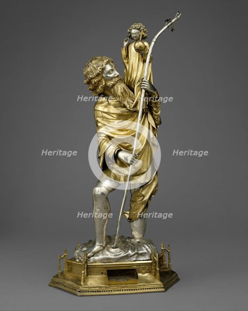 Reliquary Statuette of Saint Christopher, French, ca. 1375-1425. Creator: Unknown.